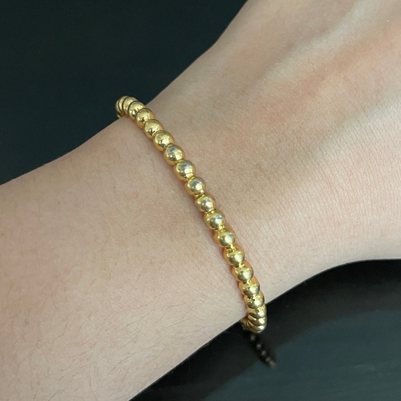 Beaded madewell gold tone cuff - Picture 1 of 4